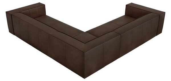 Tmavohnedá kožená rohová pohovka (variabilná) Madame - Windsor & Co Sofas