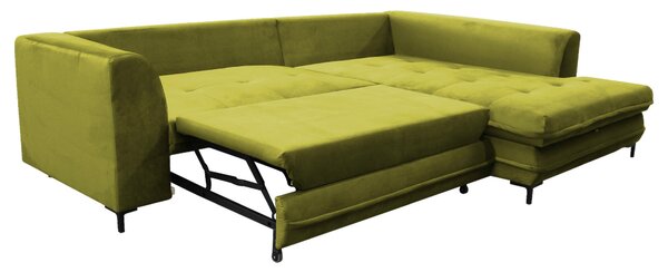 ROZKLADACIA ROHOVÁ SEDAČKA, textil, svetlozelená Livetastic - Online Only obývacie izby, Online Only