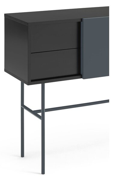 Čierno-antracitový konzolový stolík 35x110 cm Nube – Teulat