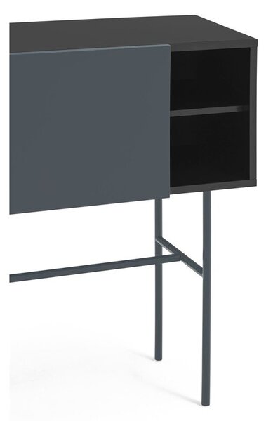 Čierno-antracitový konzolový stolík 35x110 cm Nube – Teulat
