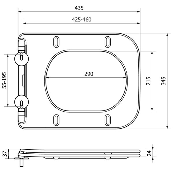 Mexen - WC sedátko SLIM DUROPLAST na wc misu STELLA, MARGO (2134) | soft-close, 39090100