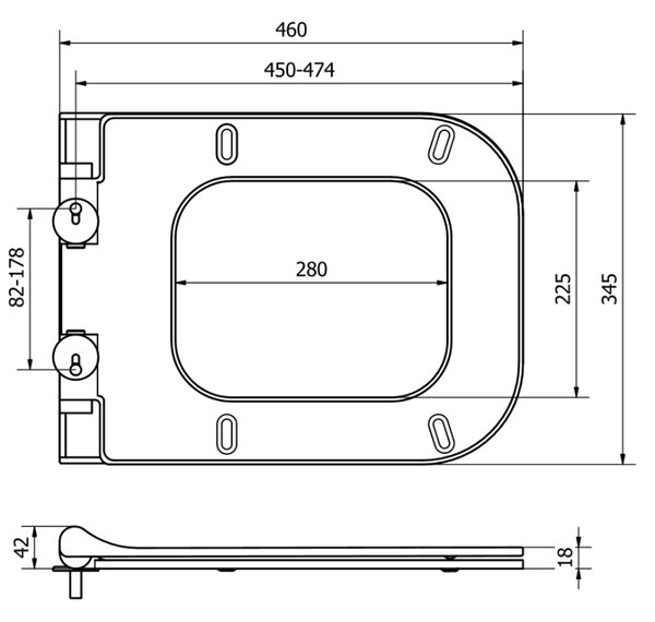 Mexen - WC sedátko SLIM DUROPLAST na wc misu Teo, Elis (2138), soft-close, 39070100