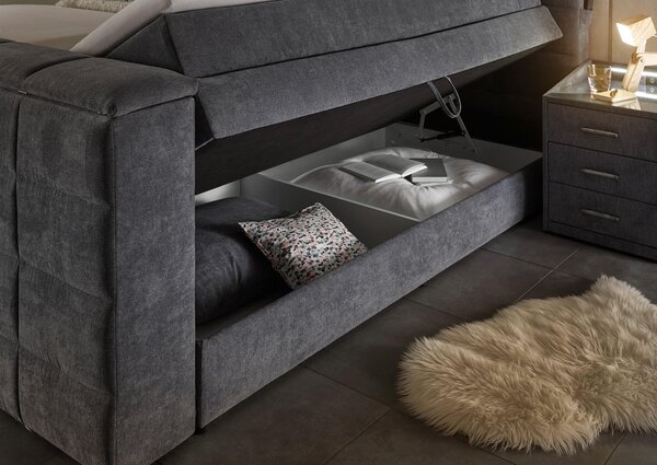 BOXSPRINGOVÁ POSTEĽ, 180/200 cm, antracitová Carryhome - Online Only spálne, Online Only