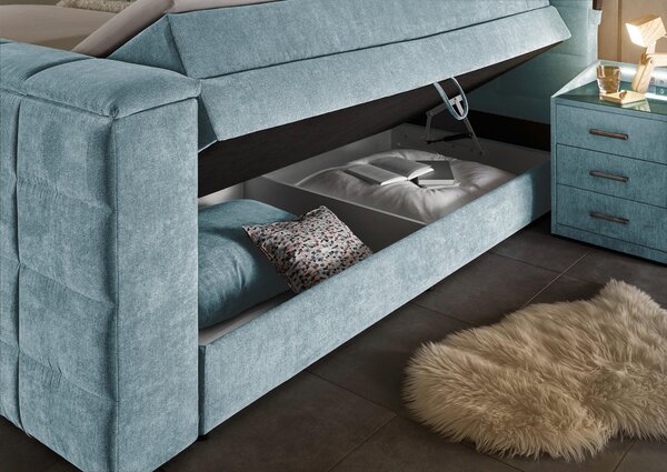 BOXSPRINGOVÁ POSTEĽ, 180/200 cm, modrá Carryhome - Online Only spálne, Online Only