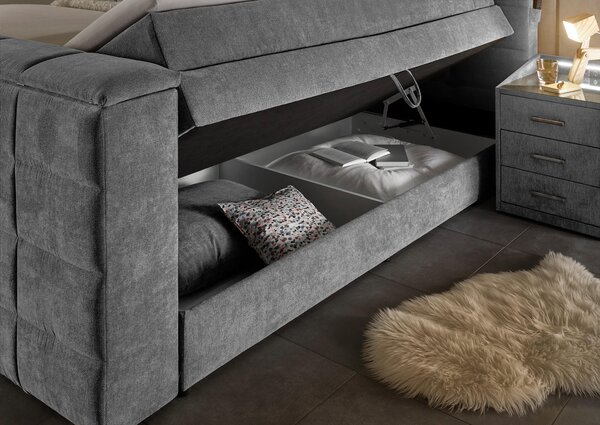BOXSPRINGOVÁ POSTEĽ, 180/200 cm, tmavosivá Carryhome - Online Only spálne, Online Only
