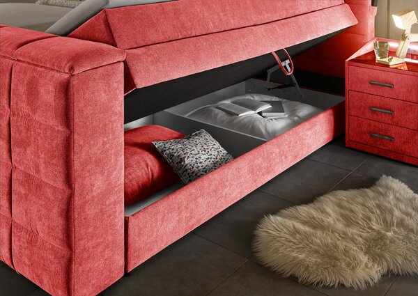 BOXSPRINGOVÁ POSTEĽ, 180/200 cm, červená Carryhome - Online Only spálne, Online Only