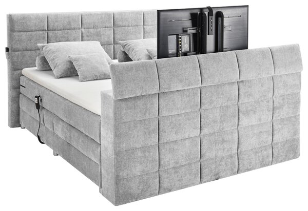 BOXSPRINGOVÁ POSTEĽ, 180/200 cm, strieborná Carryhome - Online Only spálne, Online Only