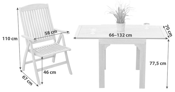 BALKÓNOVÁ ZOSTAVA 3-dielne, Gardenson - Online Only záhrada, Online Only