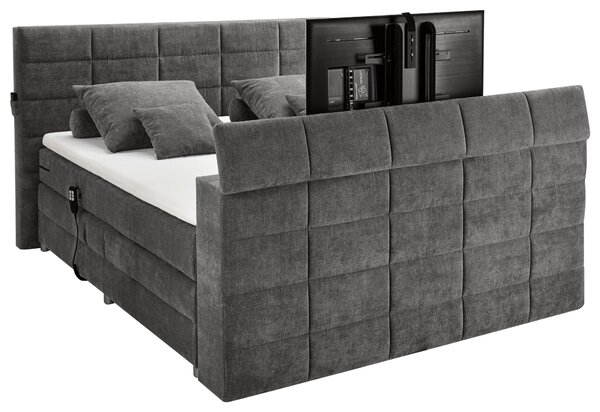 BOXSPRINGOVÁ POSTEĽ, 180/200 cm, tmavosivá Carryhome - Online Only spálne, Online Only