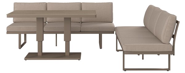 JEDÁLENSKÁ TERASOVÁ SÚPRAVA 5-dielne, kov, sklo, textil Ambia Garden - Online Only záhrada, Online Only