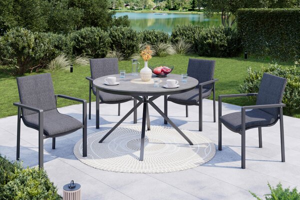 ZÁHRADNÝ STÔL, kov, keramika, 120/120/74 cm Ambia Garden - Online Only záhrada, Online Only