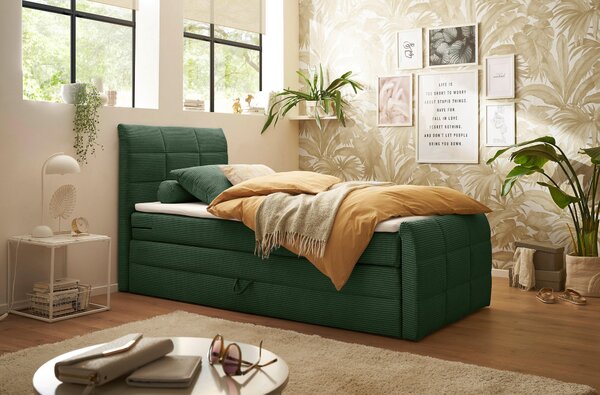BOXSPRINGOVÁ POSTEĽ, 100/200 cm, zelená MID.YOU - Online Only spálne, Online Only