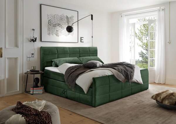 BOXSPRINGOVÁ POSTEĽ, 180/200 cm, olivovozelená MID.YOU - Online Only spálne, Online Only