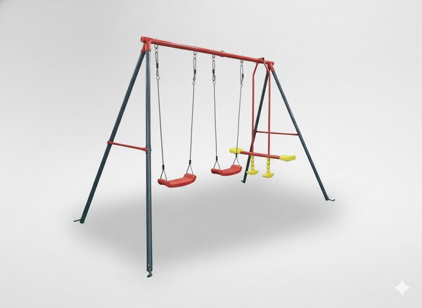 Záhradná hojdačka pre deti FUN TRIO viacfarebná KRE1067