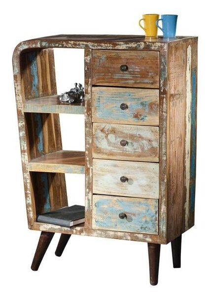 RETRO Komoda 116x79 cm, staré drevo