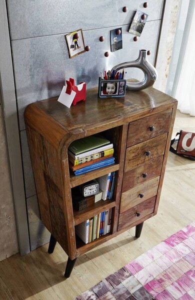 RETRO Komoda 116x79 cm, staré drevo