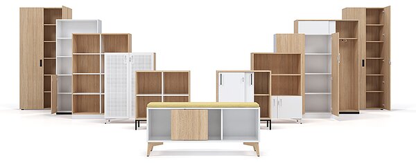 NARBUTAS - Regál na knihy CHOICE 5H - 1x priečka, 120x40x178 cm / C5N120 /