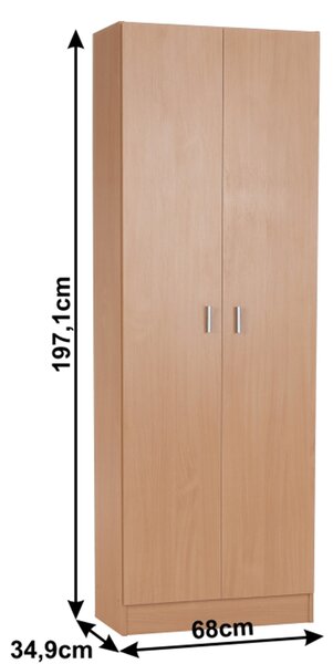 KONDELA Botníková skriňa, buk, MARINA NEW