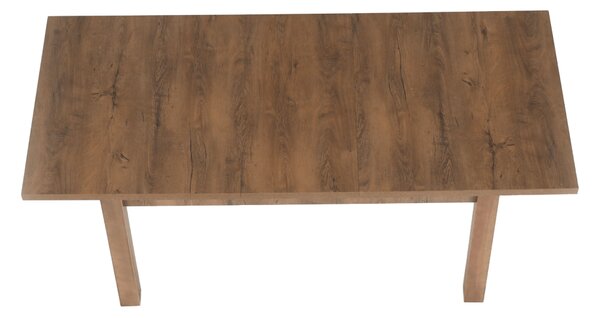 KONDELA Jedálenský stôl, rozkladací, dub lefkas tmavý, 160-203x90 cm, MONTANA STW