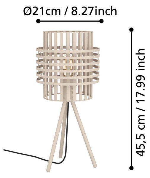 STOLNÁ LAMPA, E27, 21/45,5 cm Eglo - Online Only bytové doplnky, Online Only