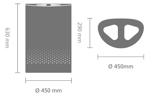Biely kovový kôš na bielizeň 55 l Selector – Brabantia