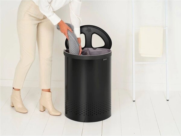 Biely kovový kôš na bielizeň 55 l Selector – Brabantia