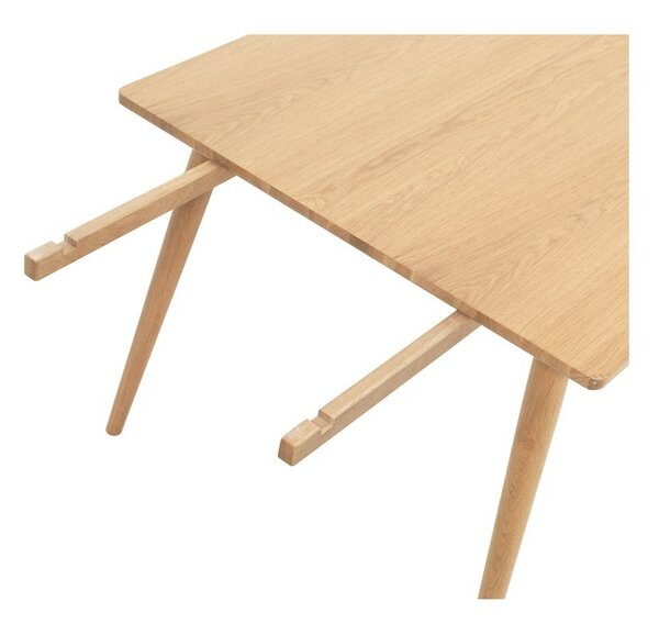Rozkladací jedálenský stôl s doskou v dubovom dekore v prírodnej farbe 190x90 cm Barrali – Unique Furniture