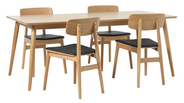 Rozkladací jedálenský stôl s doskou v dubovom dekore v prírodnej farbe 190x90 cm Barrali – Unique Furniture