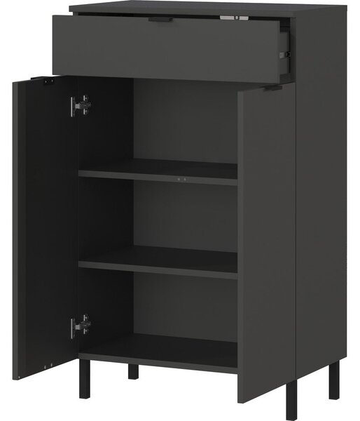Antracitová vysoká kúpeľňová skrinka 60x97 cm Arcena – Germania