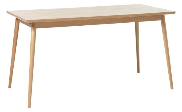 Rozkladací jedálenský stôl s doskou v dubovom dekore v prírodnej farbe 150x90 cm Barrali – Unique Furniture