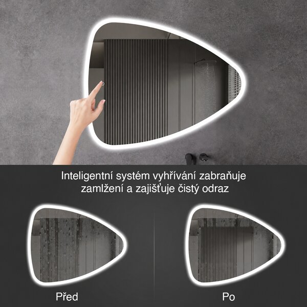 CERANO - Kúpeľňové LED zrkadlo Riflettore - 70x55 cm