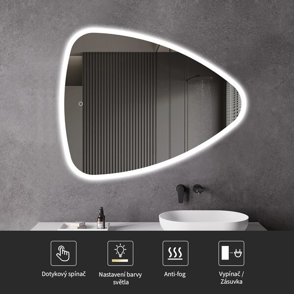 CERANO - Kúpeľňové LED zrkadlo Riflettore - 70x55 cm