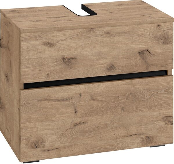 Skrinka pod umývadlo v dekore duba v prírodnej farbe 60x55 cm Wisla – Støraa