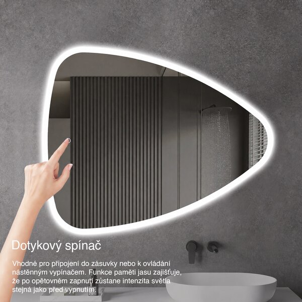 CERANO - Kúpeľňové LED zrkadlo Riflettore - 70x55 cm