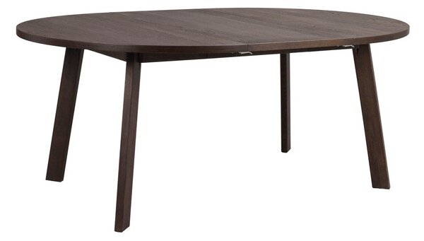 Tmavohnedý okrúhly rozkladací jedálenský stôl v dekore duba ø 130 cm Glenside – Rowico