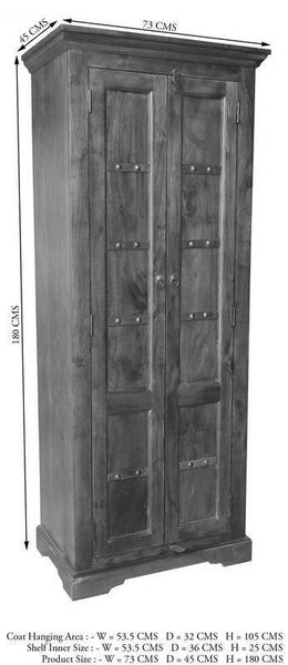 CAMBRIDGE HONEY Skriňa 180x73 cm, akácia