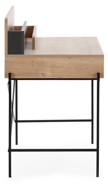 Pracovný stôl z dubového dreva so sekretárom 60x113 cm Lila – Marckeric