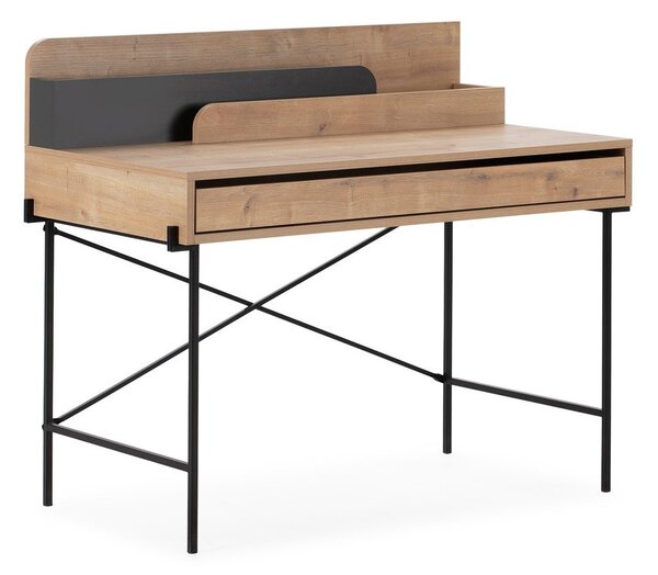 Pracovný stôl z dubového dreva so sekretárom 60x113 cm Lila – Marckeric