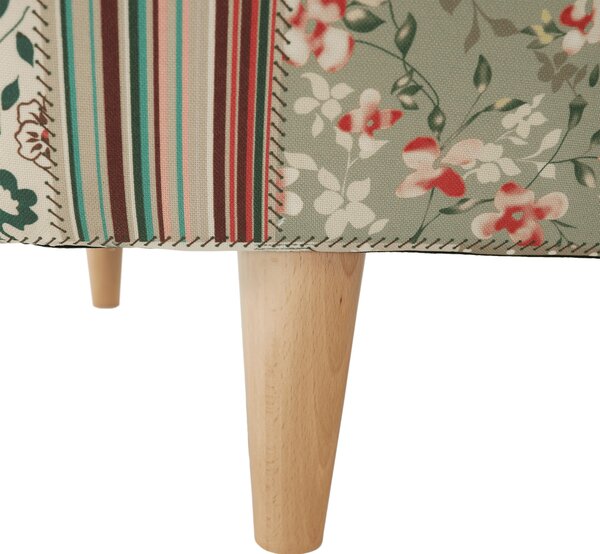 KONDELA Kreslo ušiak, látka patchwork viorica 1, CHARLOT