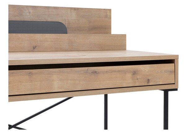 Pracovný stôl z dubového dreva so sekretárom 60x113 cm Lila – Marckeric