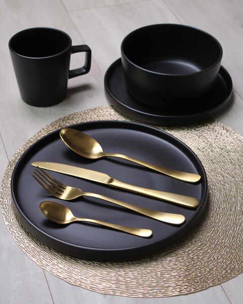 Keramický plytký tanier KITCHISIMO 26cm čierny mat