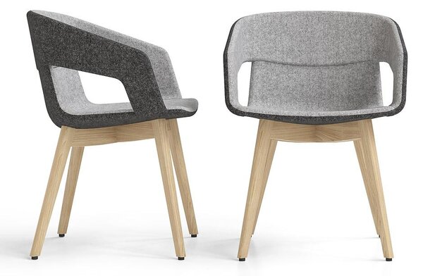 NARBUTAS - Stolička TWIST&SIT G5A0316 s dreveným podstavcom