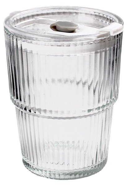 Sklenený pohár so slamkou TORO 320ml