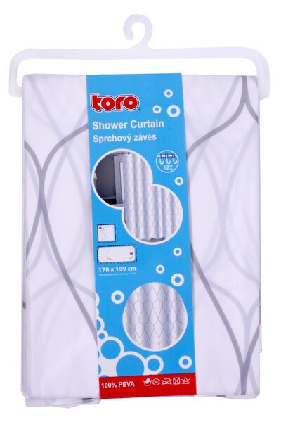 Sprchový záves TORO Easy 178x199cm kvapky