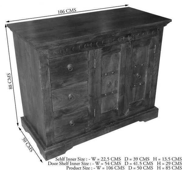 CAMBRIDGE HONEY Komoda 85x106 cm, akácia