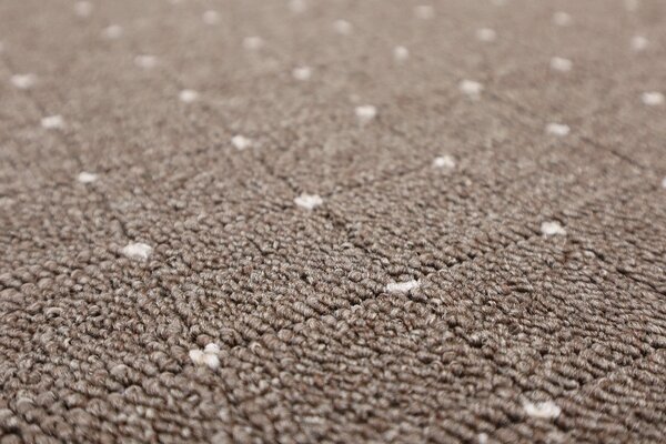 Condor Carpets, Kusový koberec Udinese hnedý kruh, 57x57 (priemer) kruh, hnedá, chodba / predsieň