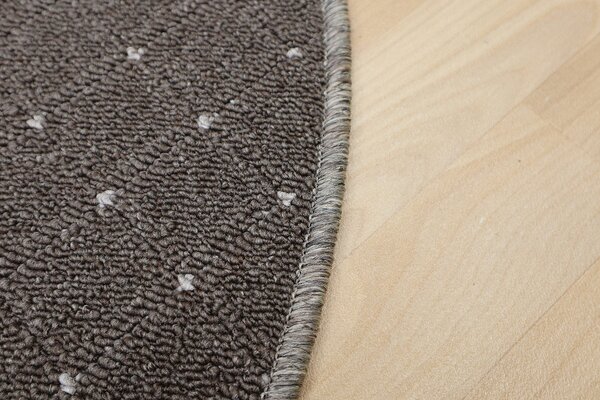 Condor Carpets, Kusový koberec Udinese hnedý kruh, 57x57 (priemer) kruh, hnedá, chodba / predsieň