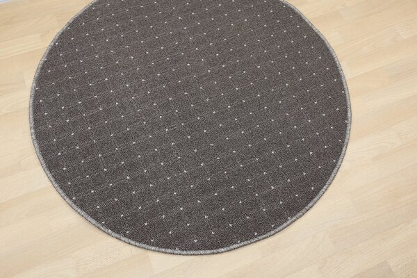 Condor Carpets, Kusový koberec Udinese hnedý kruh, 57x57 (priemer) kruh, hnedá, chodba / predsieň