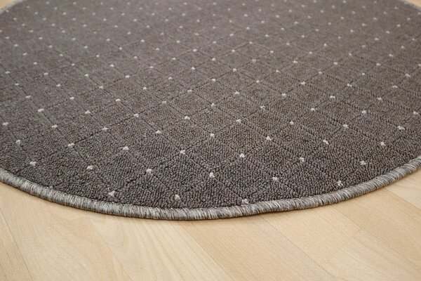 Condor Carpets, Kusový koberec Udinese hnedý kruh, 57x57 (priemer) kruh, hnedá, chodba / predsieň
