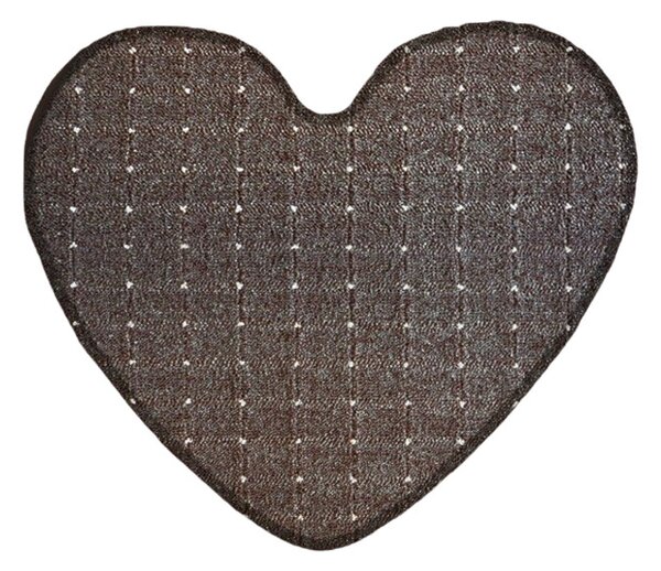 Vopi koberce Kusový koberec Udinese hnedý srdca - 100x120 srdce cm
